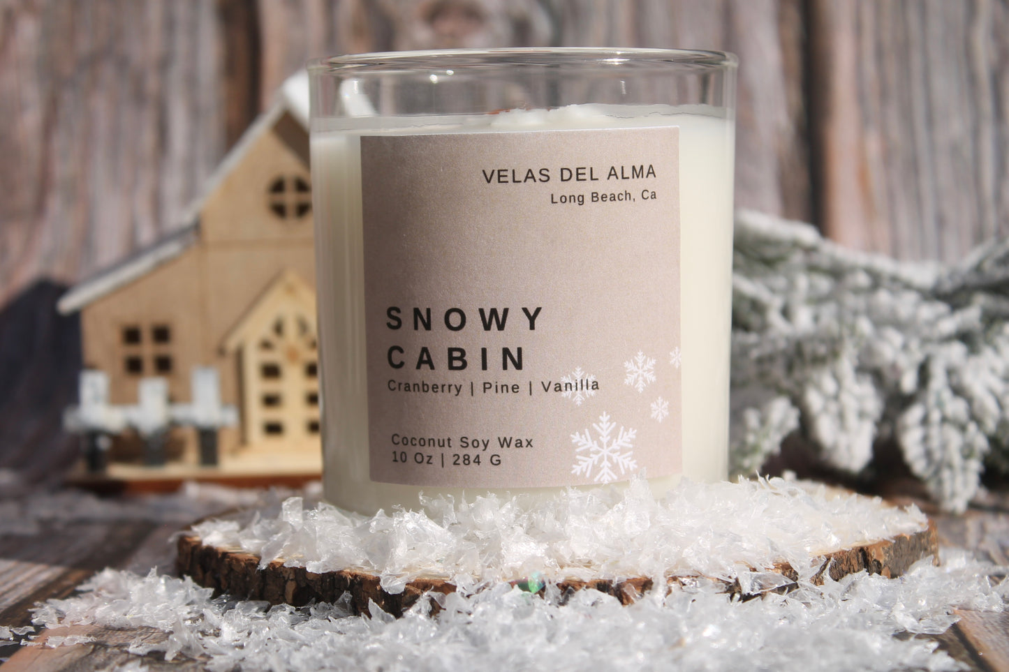 Snowy Cabin- Candle